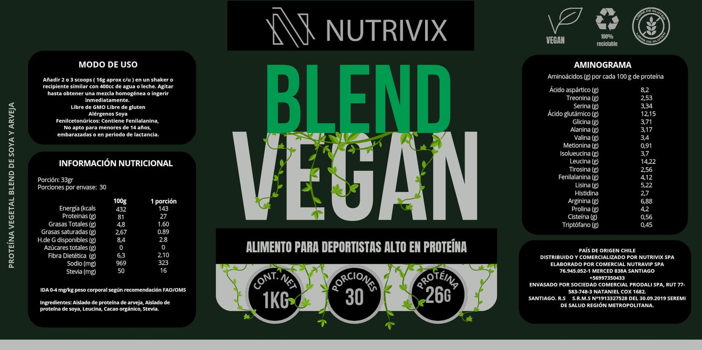 Proteína Blend Vegan 26gr