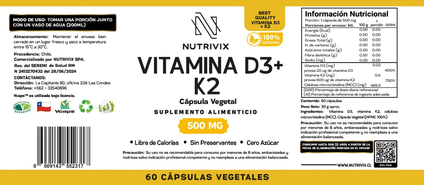 Vitamina D3 5000 IU + K2