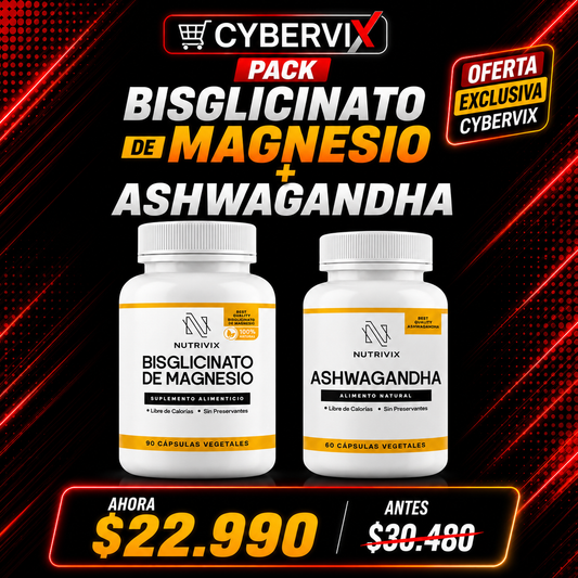 PACK Bisglicinato de Magnesio + Ashwagandha – Oferta Cyber VIX